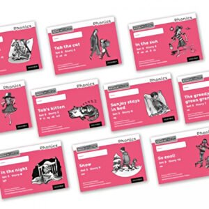 READ WRITE INC. PHONICS: BLACK AND WHITE PINK SET 3 STORYBOOKS MIXED PACK OF 10
