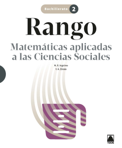 Rango. Matemáticas aplicadas a las CCSS 2 BCH