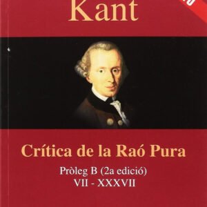 KANT (VAL/12) CRITICA DE LA RAO PURA